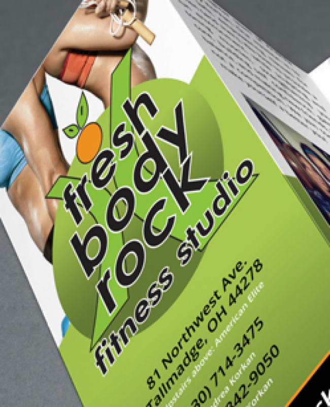 Fitness Gym Trifold Brochure Design